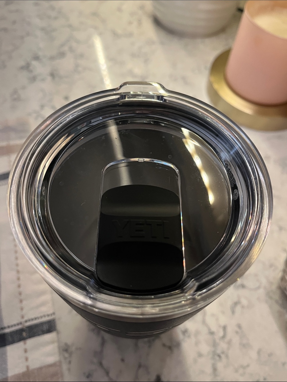 Yeti Black Stainless Tumbler with Holiday Tree Graphic - Picture 2 of 4